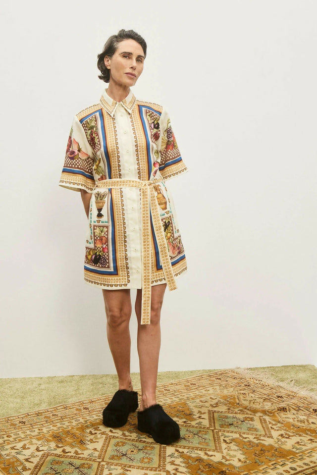Alemais Mercado Mini Dress Multicolour Size AU 14 - 14 / Print - Dresses