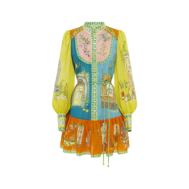 Alemais Monte Mini Dress - 10 / Print - Dresses
