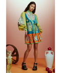 Alemais Monte Mini Dress - 10 / Print - Dresses
