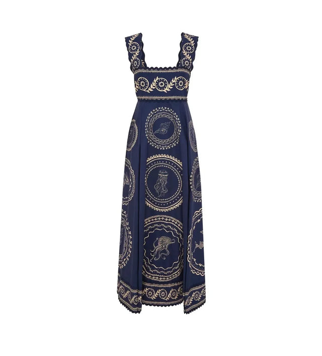 alemais oceane mini dress Alemais Oceane Summer Dress Blue Print Size 10