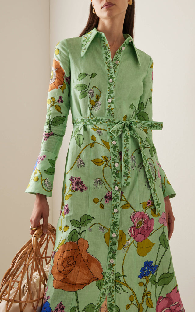 Alemais Olivia Floral Linen Maxi Shirt Dress Green Size 16 | Passion For Fashion Alemais Olivia Floral Linen Maxi Shirt Dress Green Size 16 | Passion For Fashion