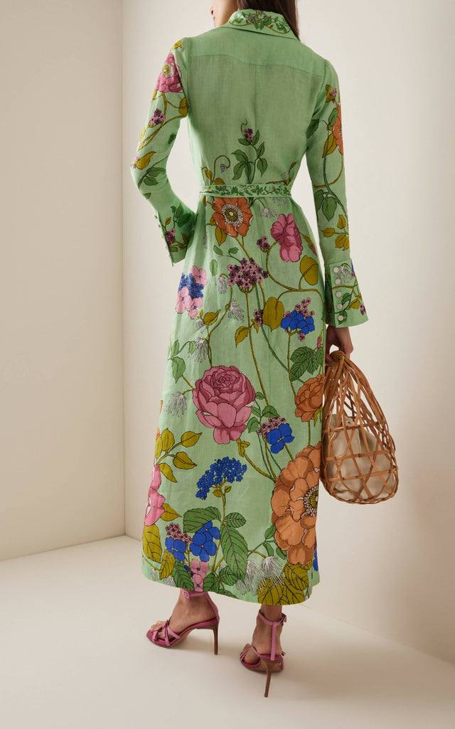 Alemais Olivia Floral Linen Maxi Shirt Dress Green Size 16 | Passion For Fashion Alemais Olivia Floral Linen Maxi Shirt Dress Green Size 16 | Passion For Fashion