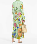 Alemais Olivia Shirt Dress Green Print Size 8 - Dresses
