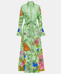Alemais Olivia Shirtdress Midi Dress Size 8 - 8 / Green - Dresses