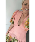Alemais Papaya Mini Dress Pink Size 10 & 14 - Dresses