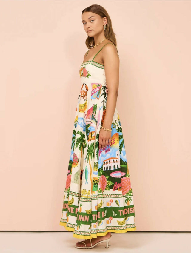 Alemais Paradiso Linen Sundress - Dresses