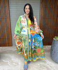 Alemais Paradiso Midi Shirtdress Multi Print Size 12 14 & 16 - Dresses