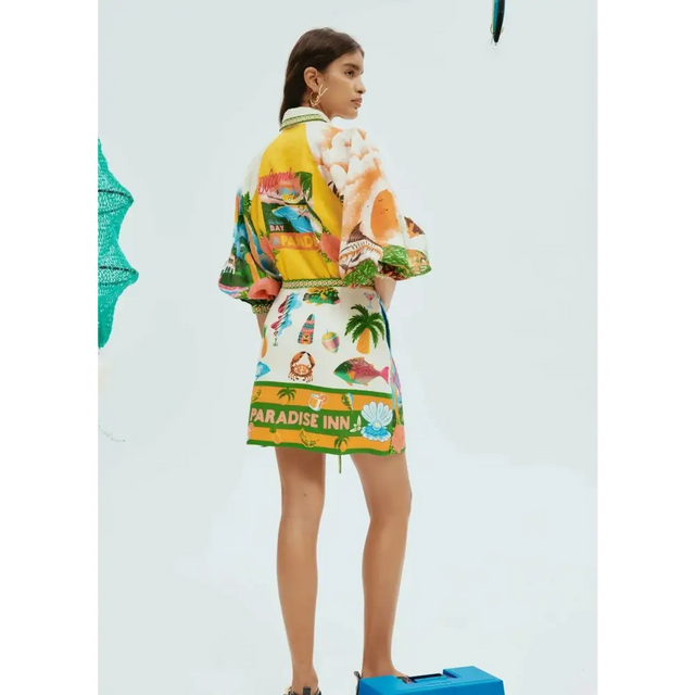Alemais Paradiso Mini Dress in Multi Size AU 8 - 8 / Print - Dresses