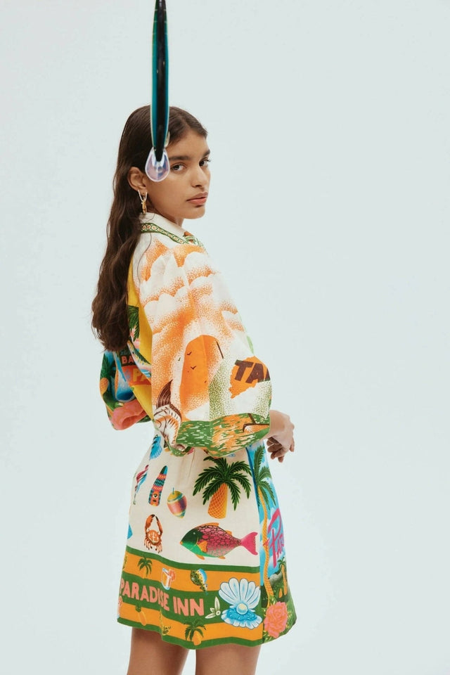 ALEMAIS - Alemais Paradiso Mini Dress Multi Print Size 10