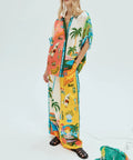 ALEMAIS - Alemais Paradiso Printed Silk Satin Shirt and Pant Set