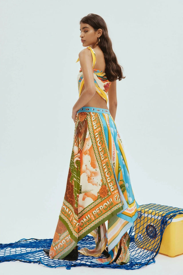 Alemais Paradiso Scarf Skirt Multi Size AU 16 - 16 / Multi - Skirts