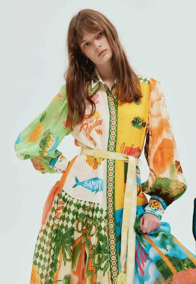 Alemais Paradiso Shirtdress in Multi - 12 / Print - Dresses
