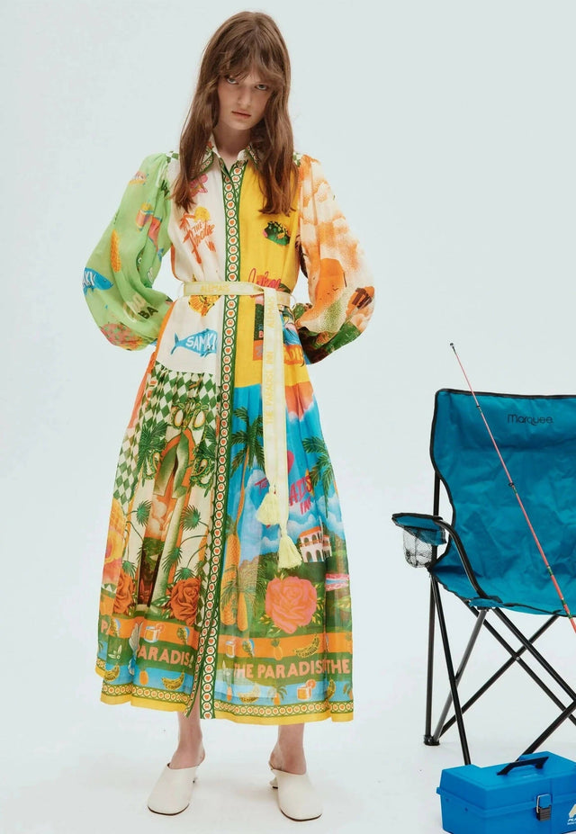 Alemais Paradiso Shirtdress in Multi - 12 / Print - Dresses
