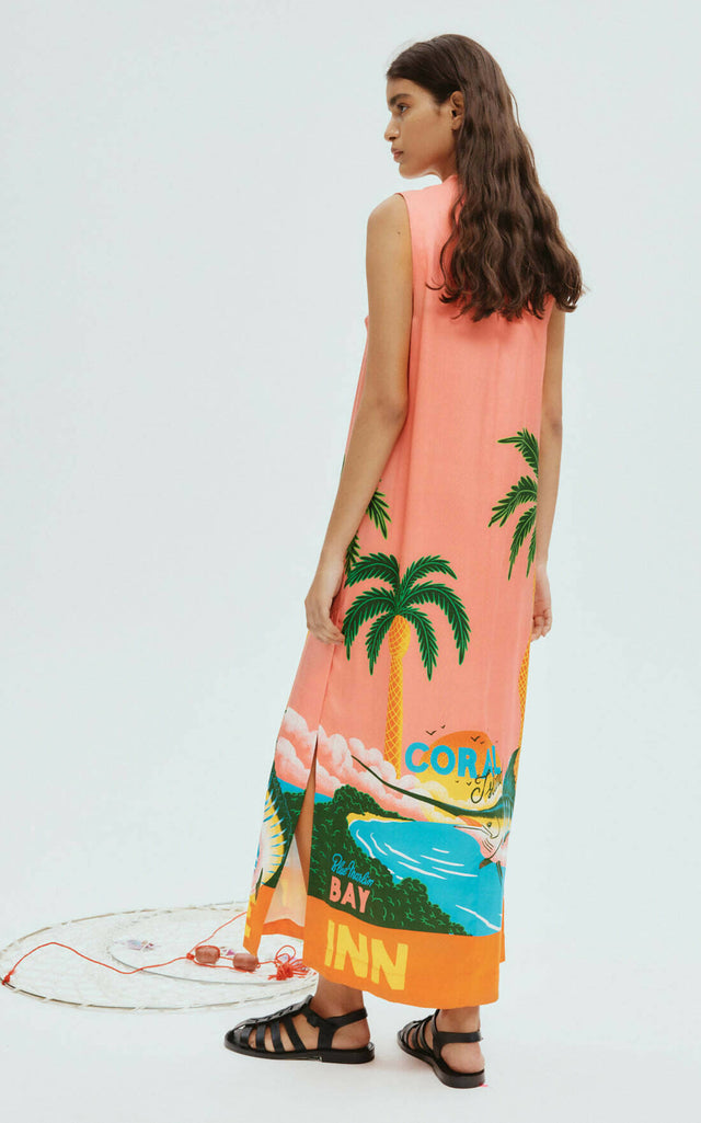 Alemais Paradiso Silk Midi Dress in Print Size 14 - 14 / Print - Dresses