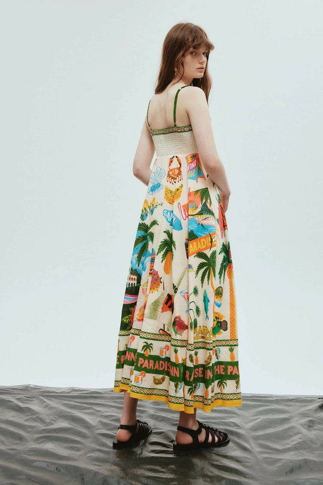 Alemais Paradiso Sundress Multi Print Size 12 - Dresses