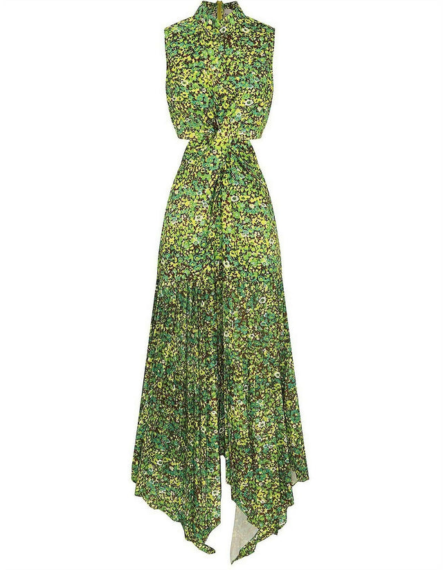 Alemais Phyllis Twist Front Pleated Midi Dress Green Size AU 8 - 8 / Green - Dresses