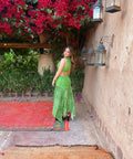 Alemais Phyllis Twist Front Pleated Midi Dress Green Size AU 8 - 8 / Green - Dresses