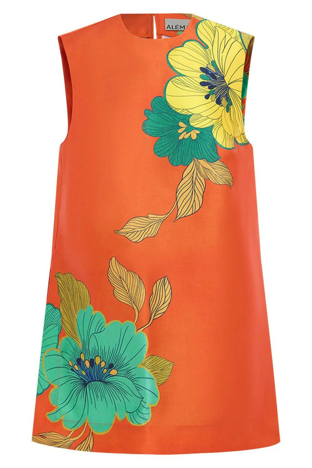 Alemais Piato Mini Dress - 8 / Orange - Dresses