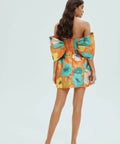Alemais Piato Sculpt Mini Dress Marigold Multi Floral Size 12 & 14 - Dresses