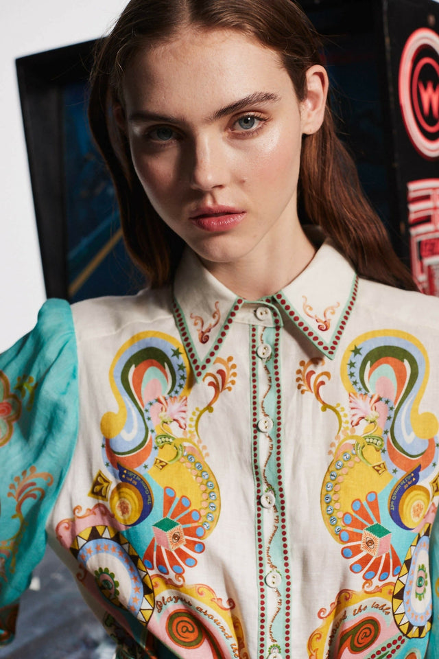 Alemais Pinball Shirtdress Multi Size 14 - 14 / Print - Dresses