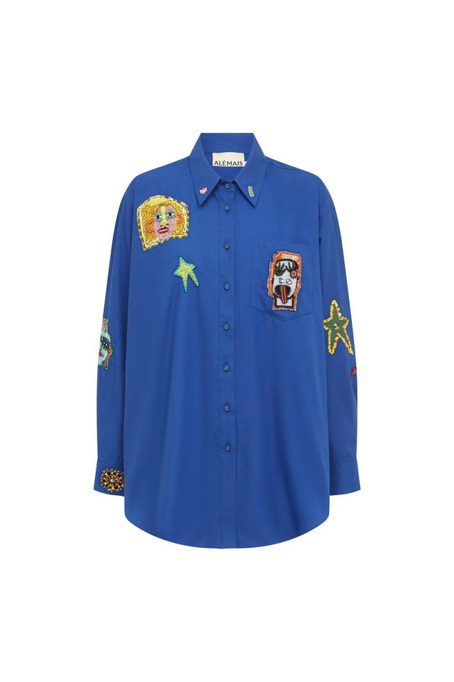Alemais Players Embroidered Shirt Blue and Pants 16 - 16 / Blue - Outfit Sets