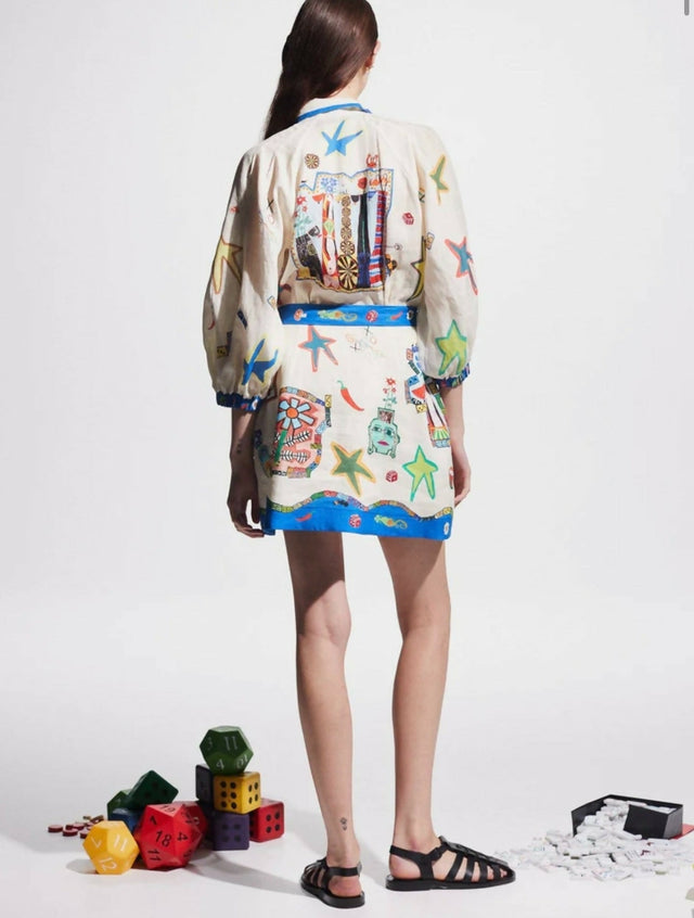 Alemais Players Mini Dress - 10 / Print - Dresses