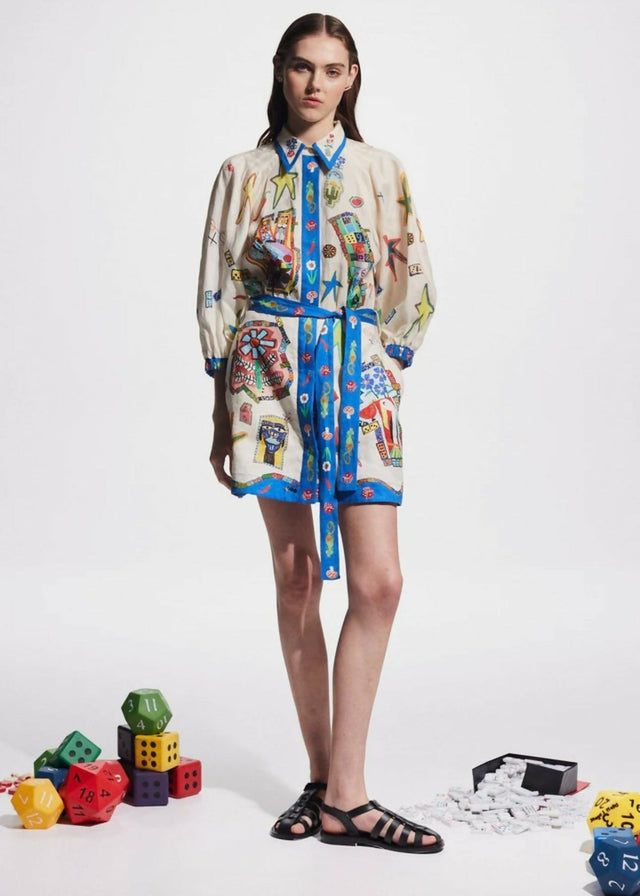 Alemais Players Mini Dress - 10 / Print - Dresses