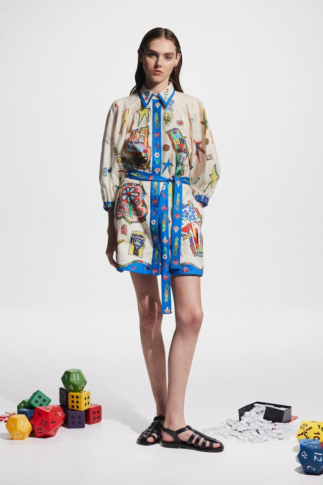 Alemais Players Mini Dress Multi Size AU 16 - 16 / Multi - Dresses