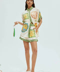 Alemais Porcelain Silk Shirt and Shorts - 8 / Print - Outfit Sets