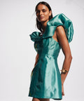 Alemais Regent Mini Dress Jade Green Size 14 & 16 - Dresses
