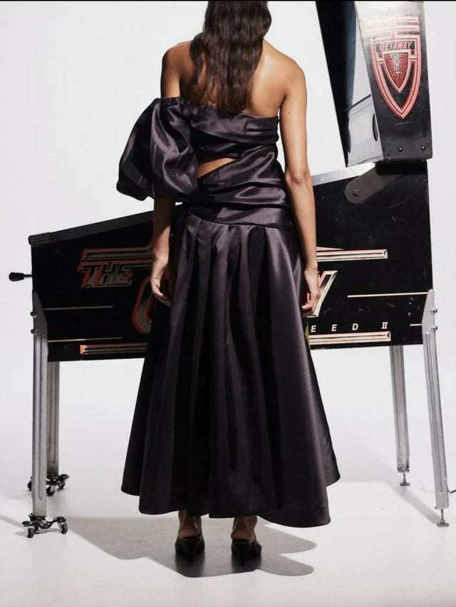 Alemais Regent Noir Gown Black Floral - 8 / Black - Dresses