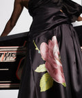 Alemais Regent Noir Gown Black Floral - 8 / Black - Dresses