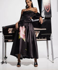 Alemais Regent Noir Gown Black Floral - 8 / Black - Dresses