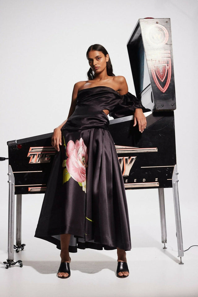 Alemais Regent Noir Gown Size 10 - 12 / Print - Dresses
