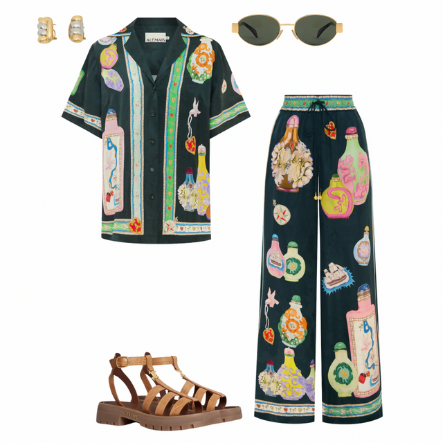 Alemais Royal Shirt And Pant Set - Outfit Sets