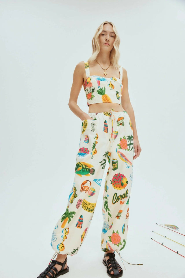 Alemais Samaki Crop Top and Pants Print Size AU 14 - 14 / Print - Outfit Sets