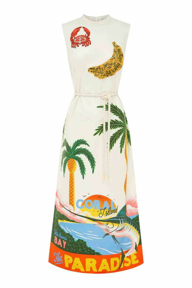 Alemais Samaki Midi Dress Multi Size 14 - 14 / Print - Dresses