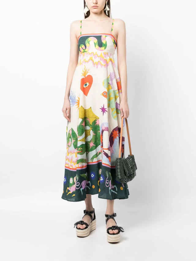 ALEMAIS - Alemais Seeker Linen Midi Dress