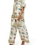 Alemais Ships Ahoy Silk Shirt and Pants Set (Top size 12 Pants Size 14) - 12 / Print - Outfit Sets