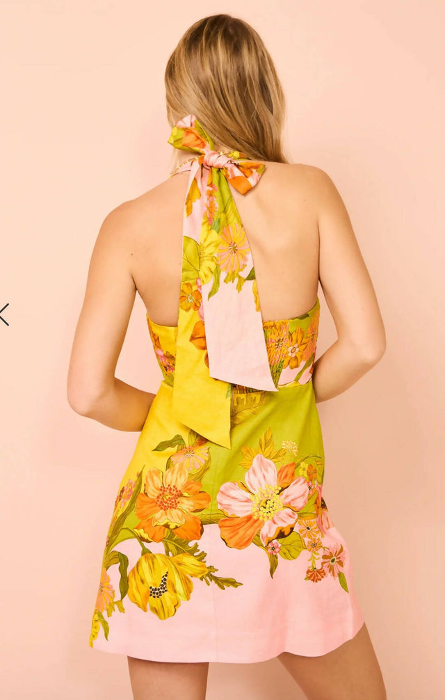 ALEMAIS - Alemais Silas Halter Mini Dress