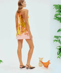 Alemais Silas Halter Mini Dress In Multi