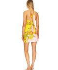 Alemais Silas Halter Mini Dress In Multi