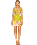 Alemais Silas Halter Mini Dress In Multi - 14 / Multi - Dresses