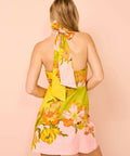 ALEMAIS - Alemais Silas Halter Mini Dress Print Size 10