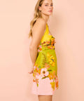 ALEMAIS - Alemais Silas Halter Mini Dress Print Size 10