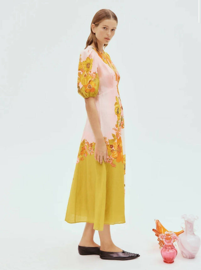 ALEMAIS - Alemais Silas Midi Dress Print