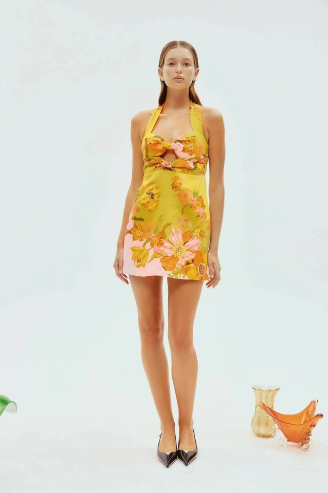 Alemais Silas Mini Dress Size 10 - 10 / Yellow - Dresses