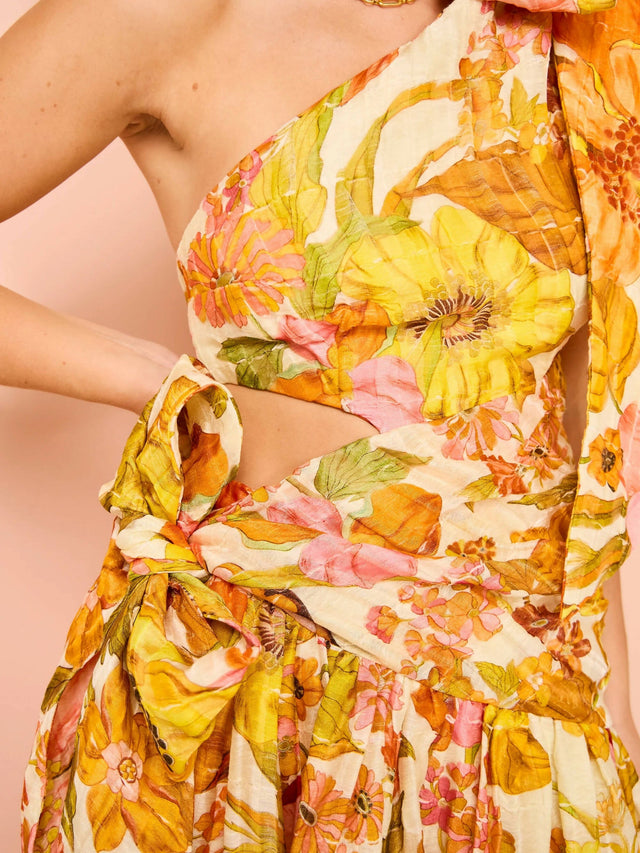 Alemais Silas One Shoulder Gown - 10 / Floral - Dresses