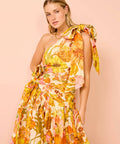 Alemais Silas One Shoulder Gown - 10 / Floral - Dresses