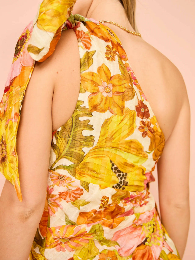 Alemais Silas One Shoulder Gown - 10 / Floral - Dresses